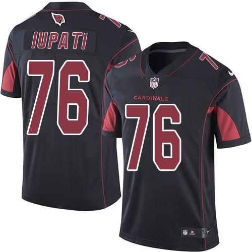 Nike Cardinals #76 Mike Iupati Black Men's Stitched NFL Limited Rush Jersey